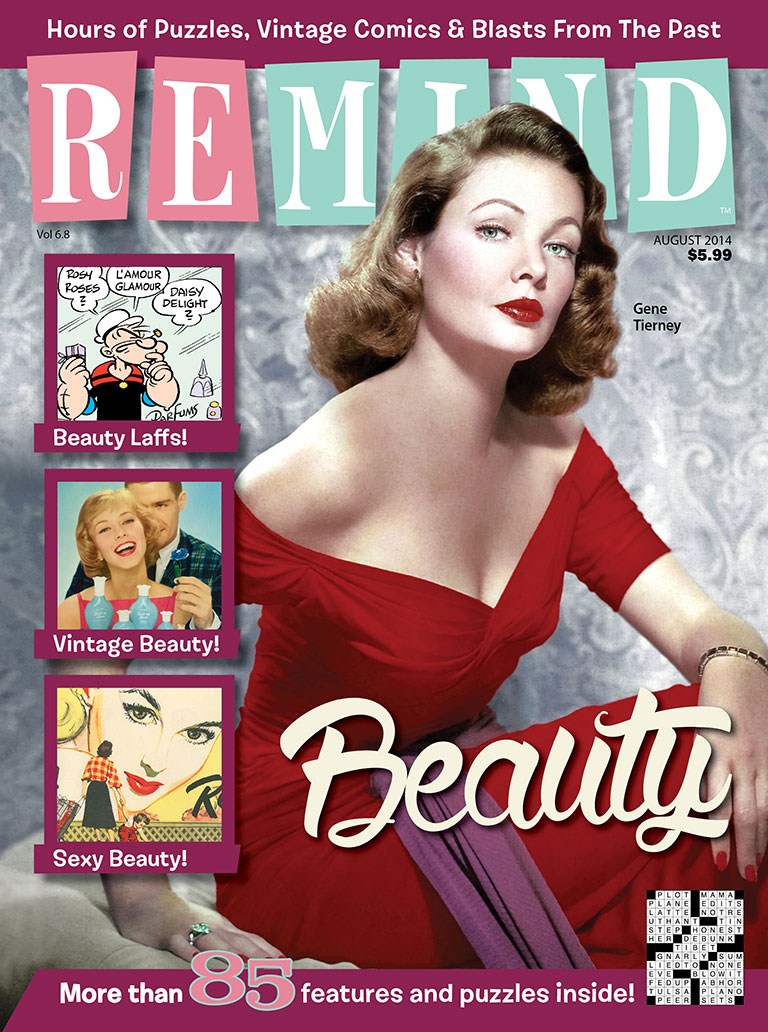 Beauty August 2014 ReMIND Magazine Hours of puzzles, vintage